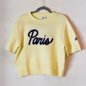 Paris Saint-Germain Nike Paris Olympics Women's Knit Cropped T-Shirt - Tan